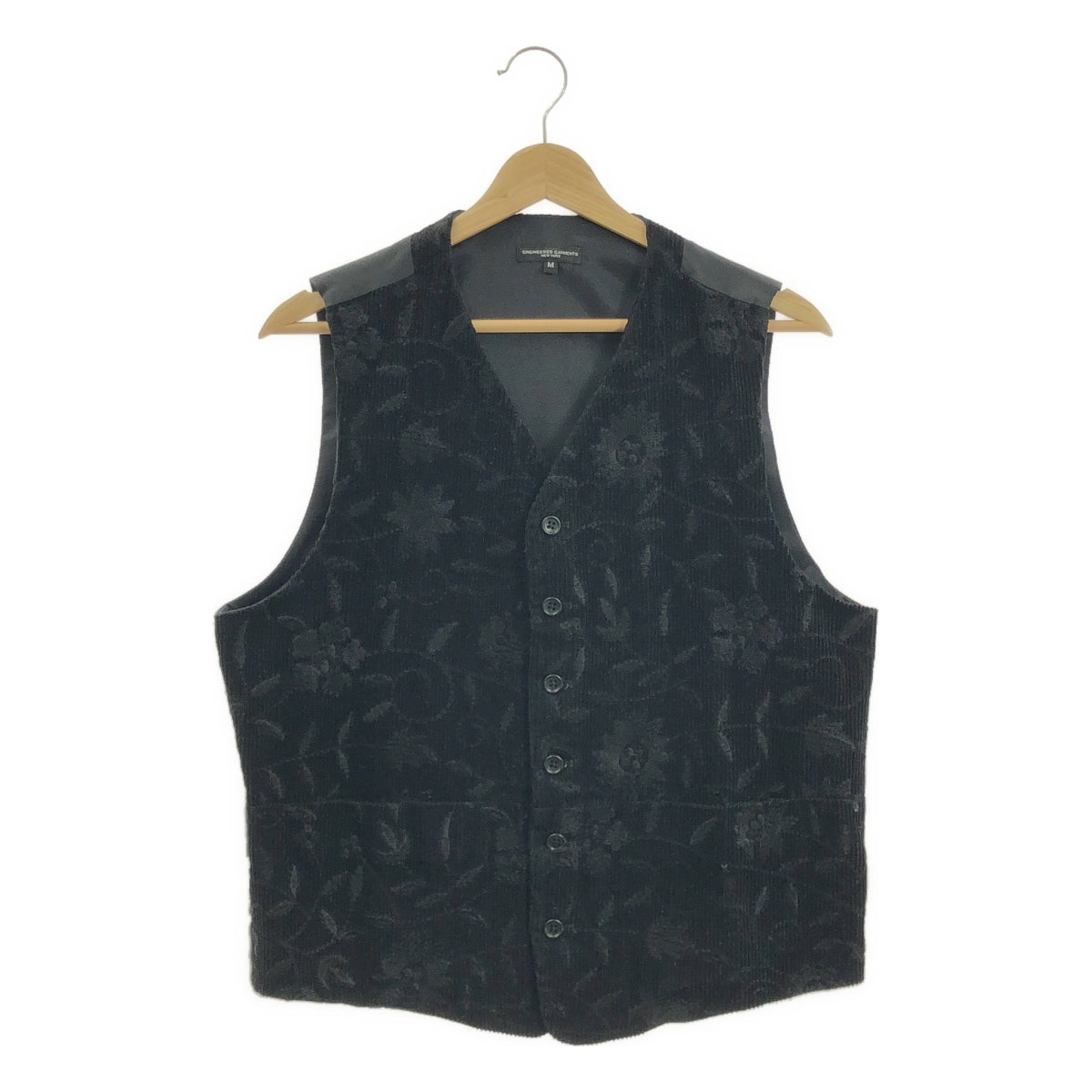 Engineered Garments / エンジニアドガーメンツ | CLEMENT VEST FLORAL EMB CORDUROY クレメントベスト フローラル 刺しゅう コーデュロイ | M |