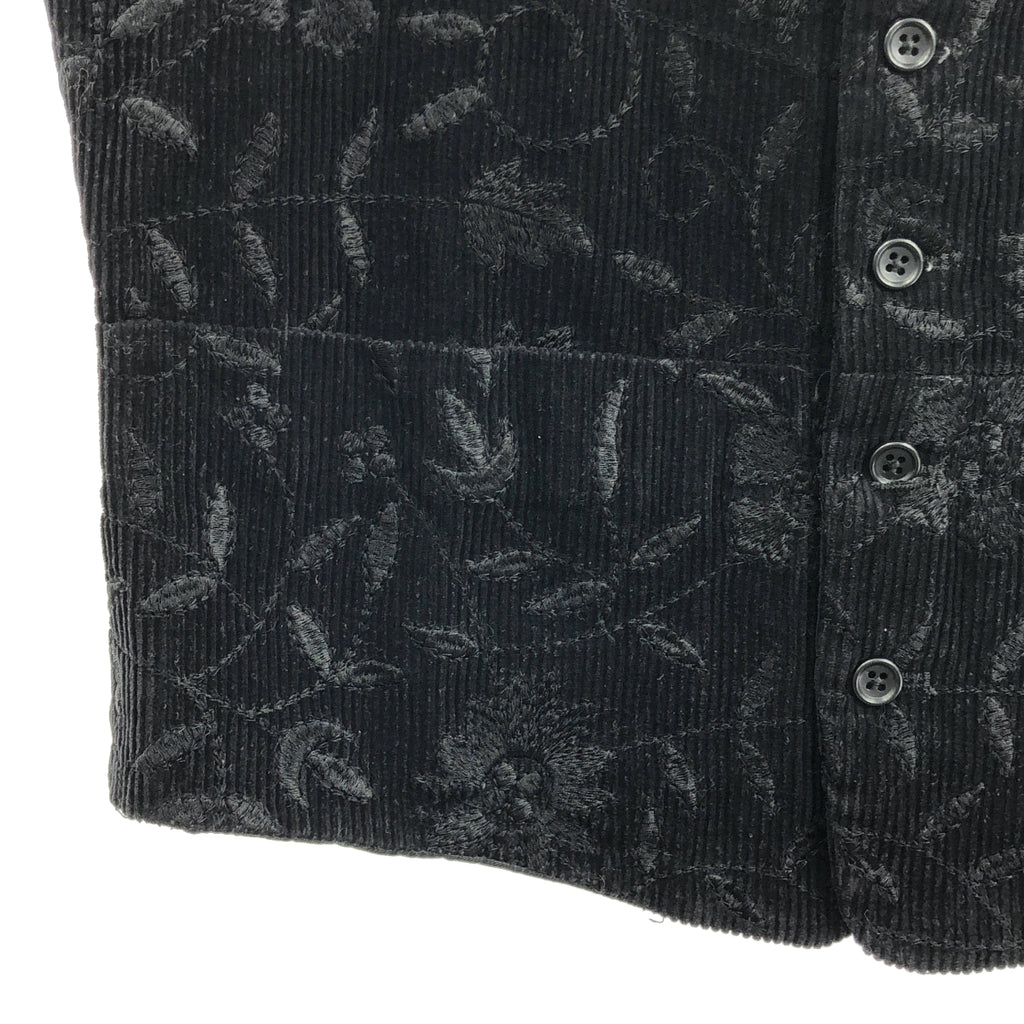 Engineered Garments / 엔지니어드 가멘츠 | CLEMENT VEST FLORAL EMB CORDUROY 클레멘트 베스트 플로럴 자수 코듀로이 | M |