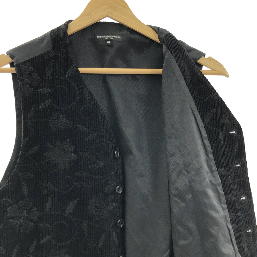 Engineered Garments / 엔지니어드 가멘츠 | CLEMENT VEST FLORAL EMB CORDUROY 클레멘트 베스트 플로럴 자수 코듀로이 | M |