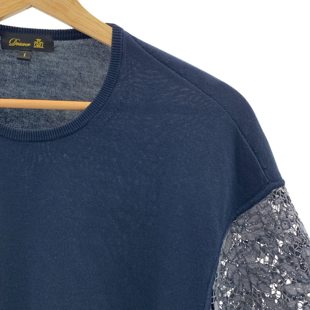 Drawer / ドゥロワー | 16Gコットンレースニット トップス | 1 | レディース