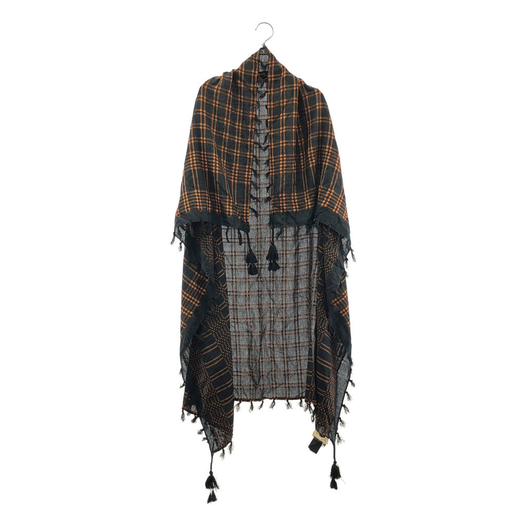 ISABEL MARANT ETOILE / イザベルマランエトワール | レーヨン コットン チェック フリンジ 大判ストール |