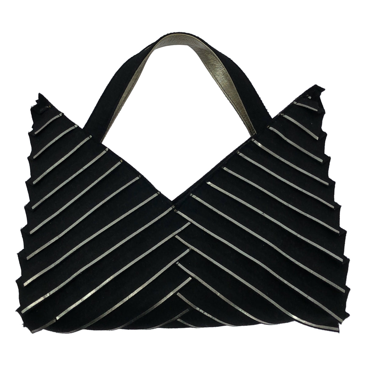 ISSEY MIYAKE FETE | 毛氈手提包 | 黑色/銀色 | 女款