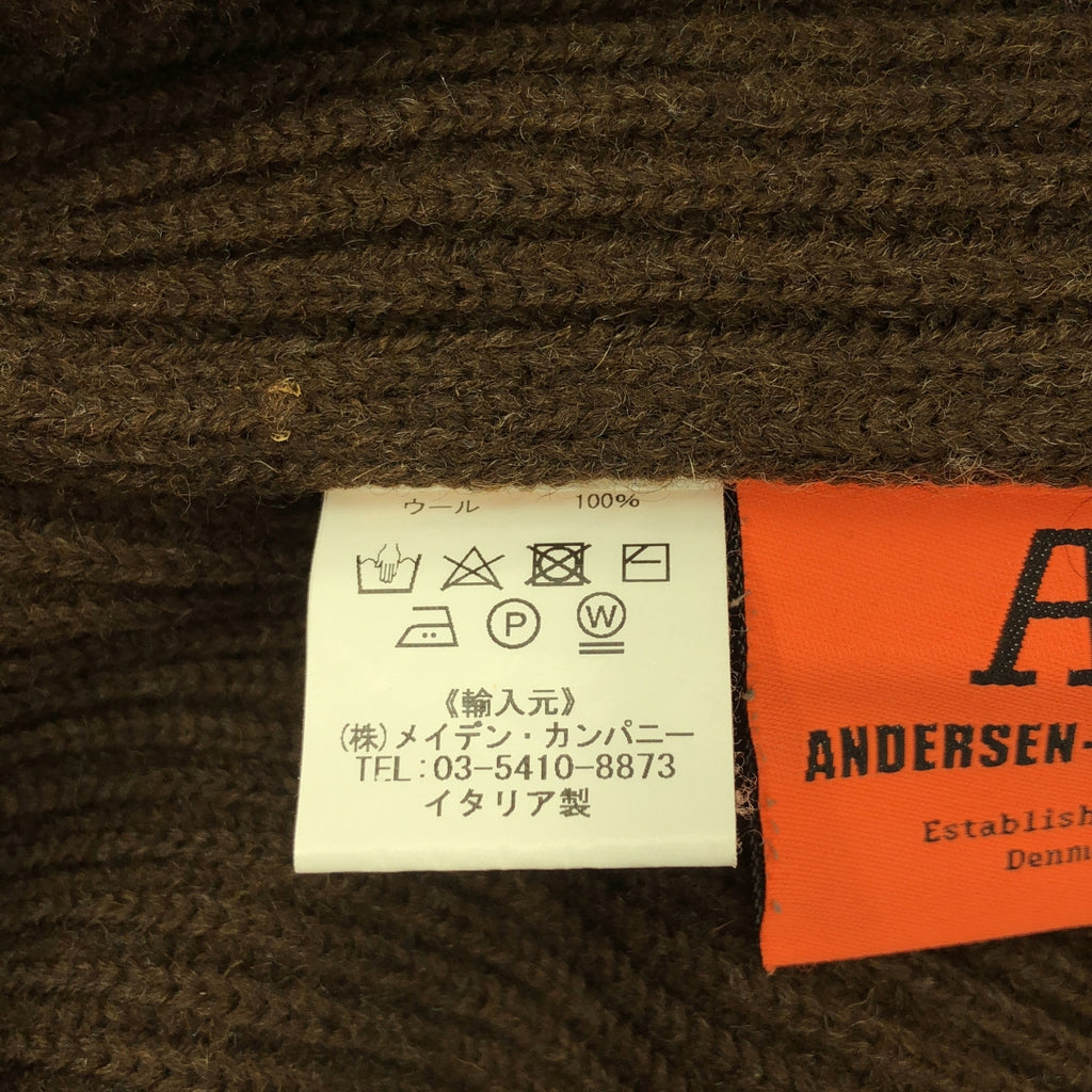 ANDERSEN-ANDERSEN / アンデルセンアンデルセン | 5G リブ プルオーバー ニット | XS | ブラウン | メンズ