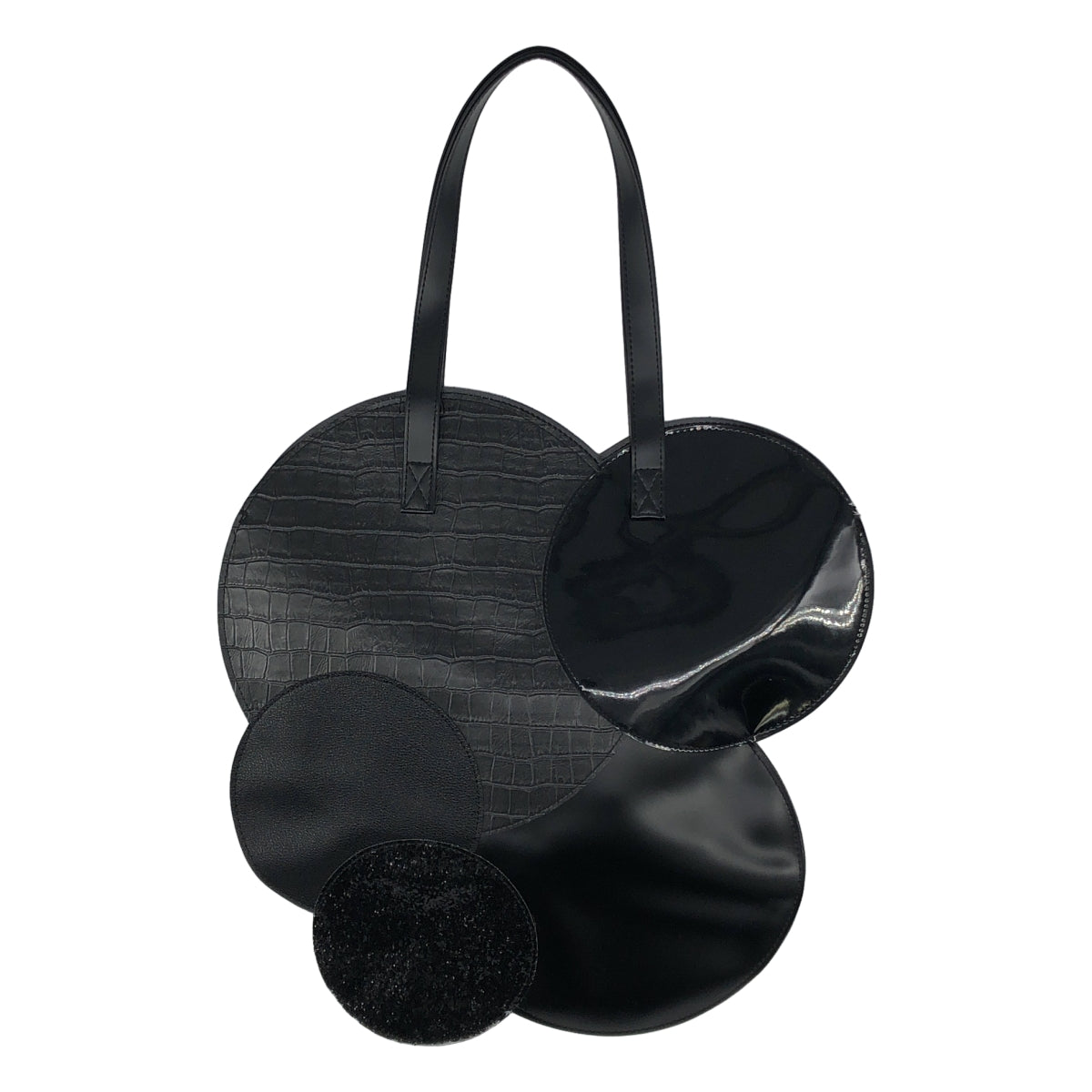 JUNYA WATANABE COMME des GARCONS / ジュンヤワタナベ | PVC レザー サークル パッチワーク トートバッグ |