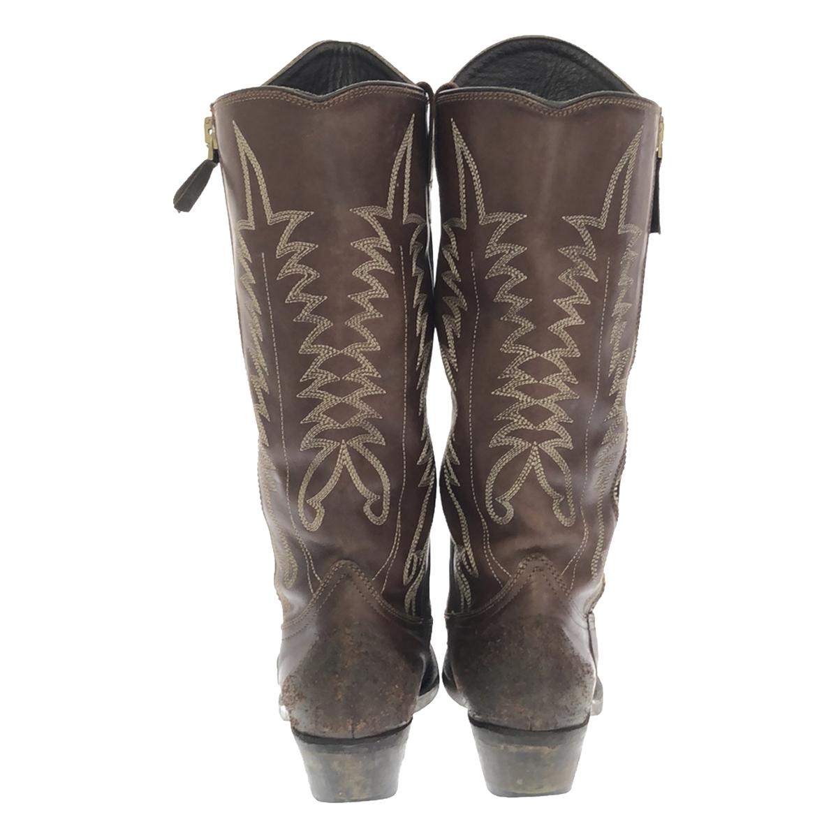 GOLDEN GOOSE | Distressed Leather Western Boots | Size 36 | Women's