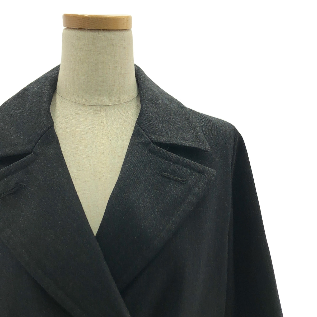 MARGARET HOWELL / マーガレットハウエル | ベルテッド ダブル オーバーコート / 総裏地 | 2 | グレー | レディース