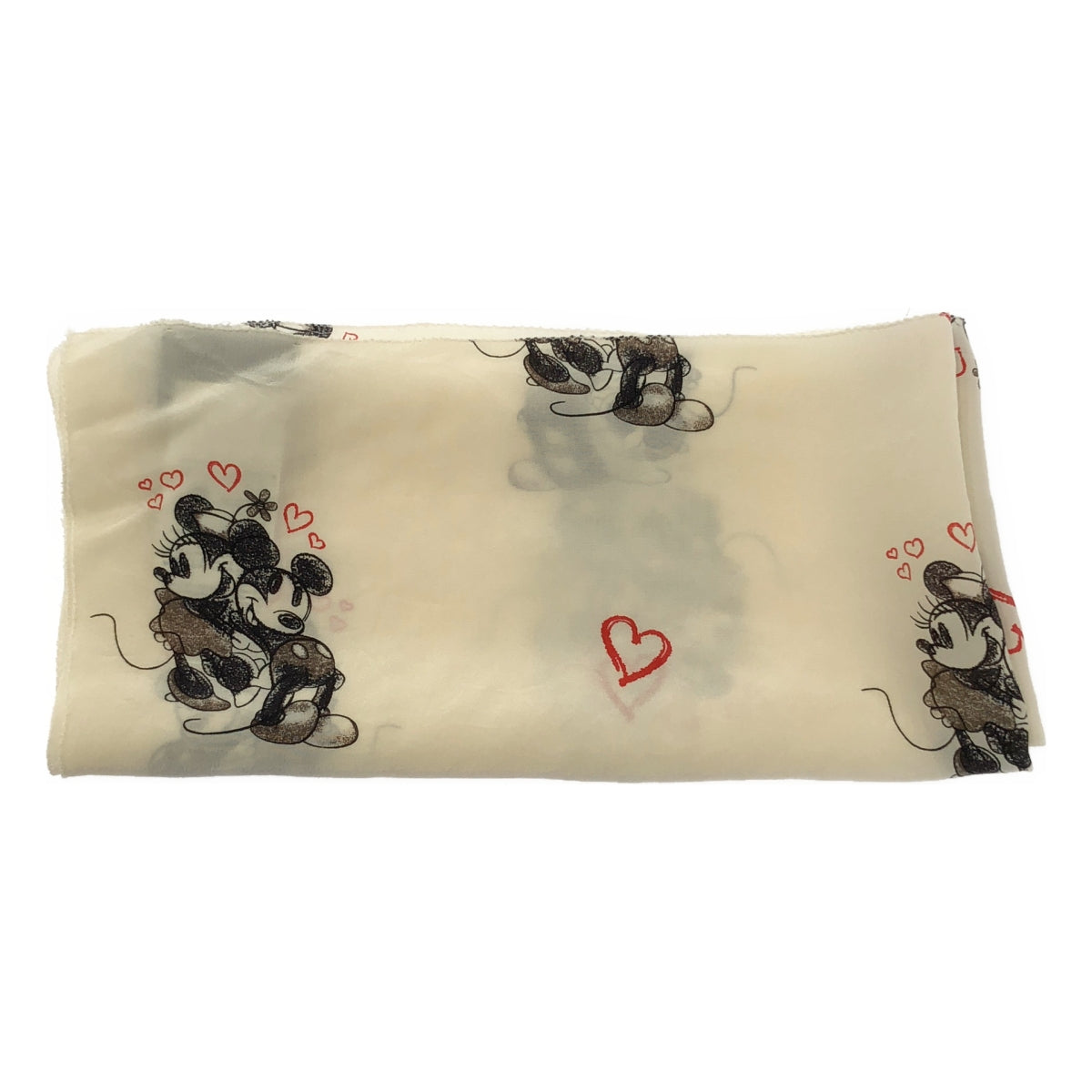 DOLCE＆GABBANA / ドルチェ＆ガッバーナドルガバ | ×DISNEY ディズニー / ミッキー&ミニー シルク スカーフ バンダナ | ホワイト