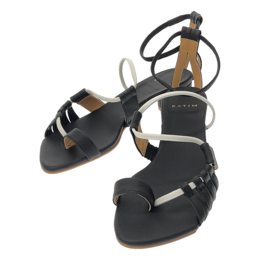 [Beautiful Condition] KATIM / Kachim | CHILTERN Shirring Sandals | Size 36 | Black | Women's