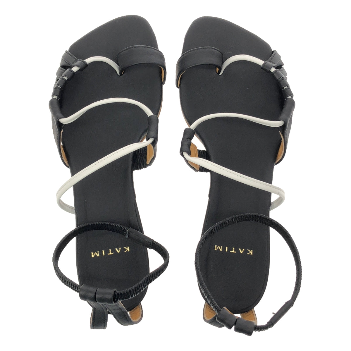 [Beautiful Condition] KATIM / Kachim | CHILTERN Shirring Sandals | Size 36 | Black | Women's