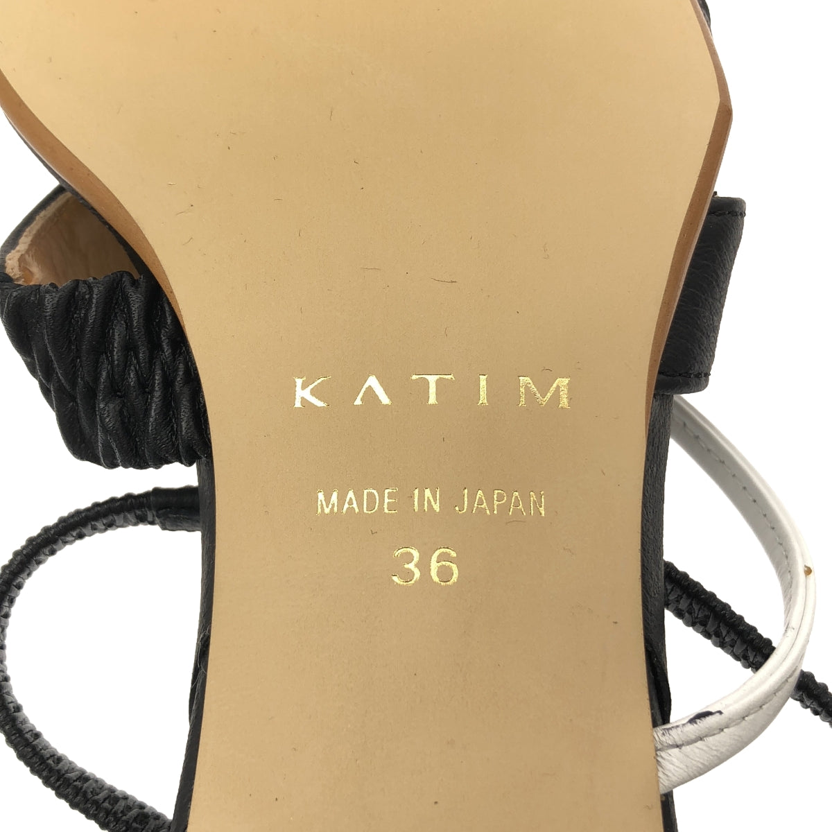 [Beautiful Condition] KATIM / Kachim | CHILTERN Shirring Sandals | Size 36 | Black | Women's