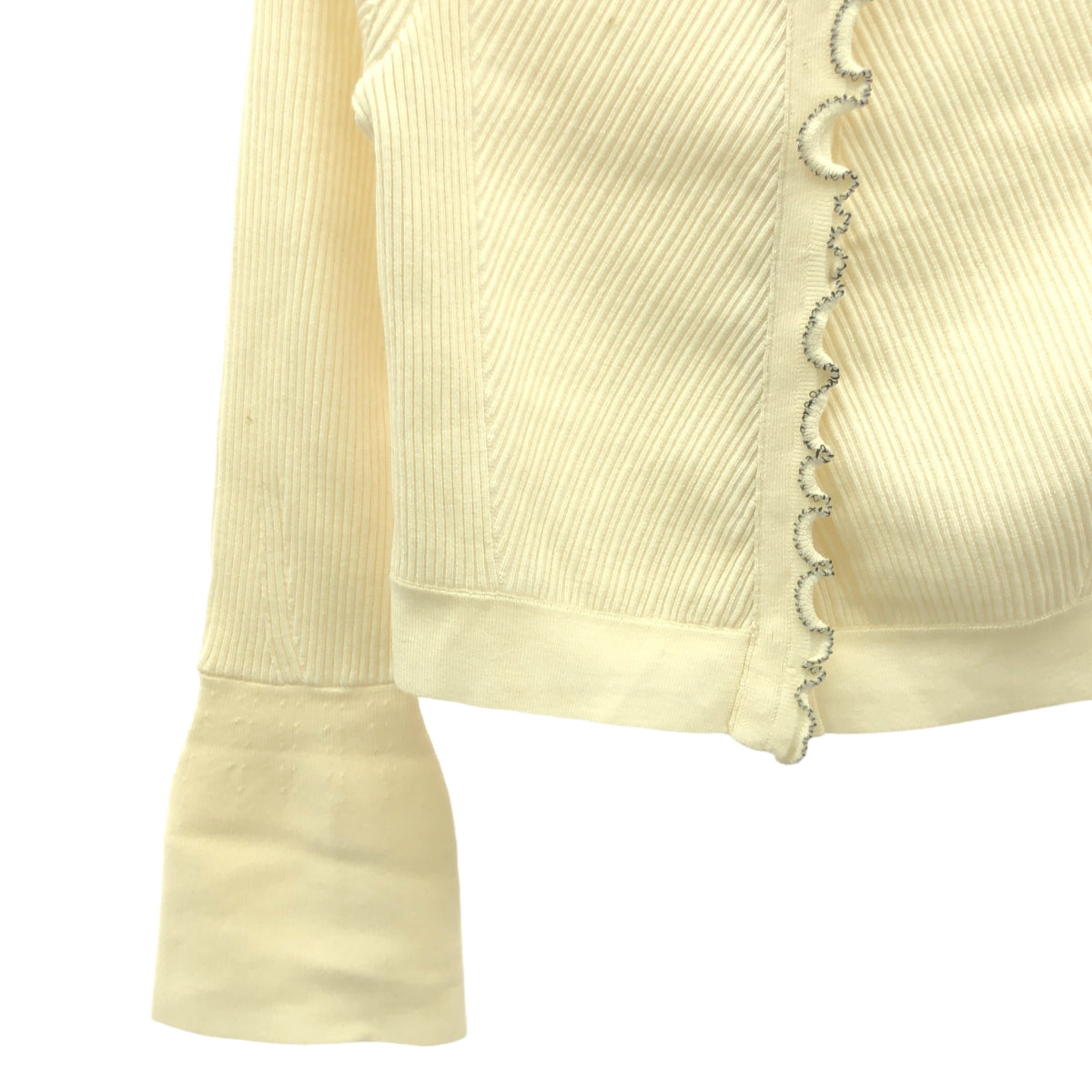 3.1 Phillip Lim |前褶喇叭袖羅紋開襟衫 | XS |象牙 |女性的