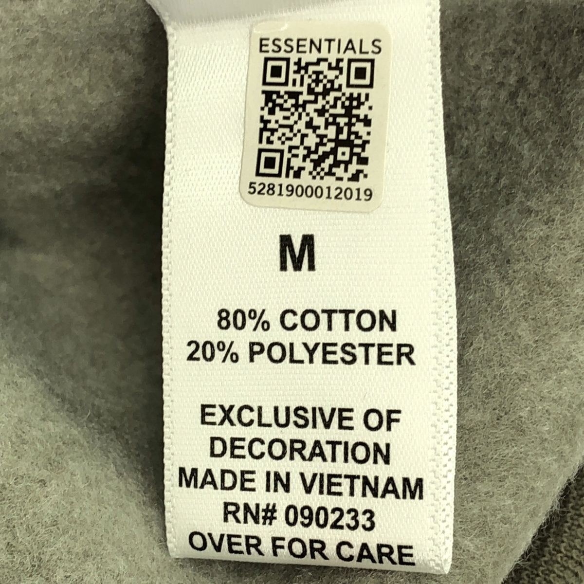FOG ESSENTIALS / エフオージーエッセンシャルズ | 3D SILICON CREWNECK シリコンロゴ クルーネック スウェット | M | グレー | メンズ