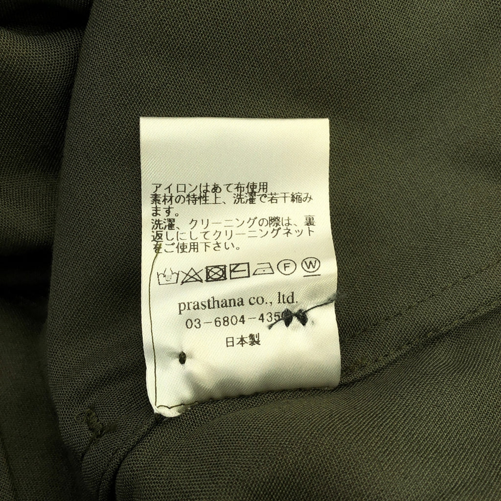 【신품】 prasthana / 프라스타나 | strings band collar shirt ver2 / 셔츠 | M | 카키 | 남성