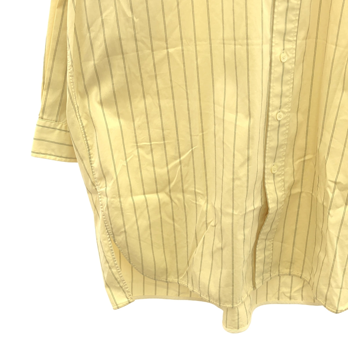 TICCA | Cotton Nylon Stripe Big Shirt | F | Cream | Women's