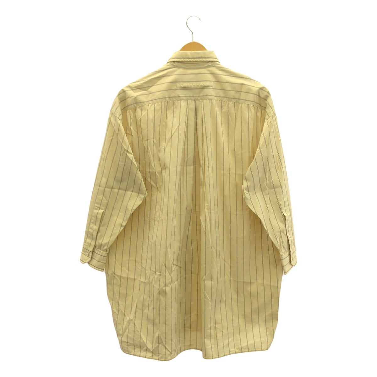 TICCA | Cotton Nylon Stripe Big Shirt | F | Cream | Women's