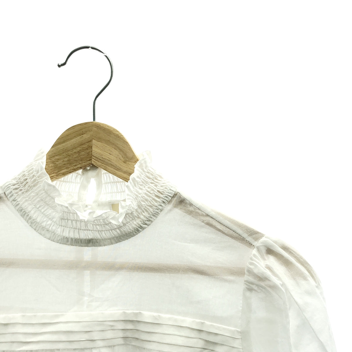 【美品】  MICHAEL KORS / マイケルコース | Smocked Cotton Dress / ティアード ボリューム ワンピース | XS | ホワイト | レディース
