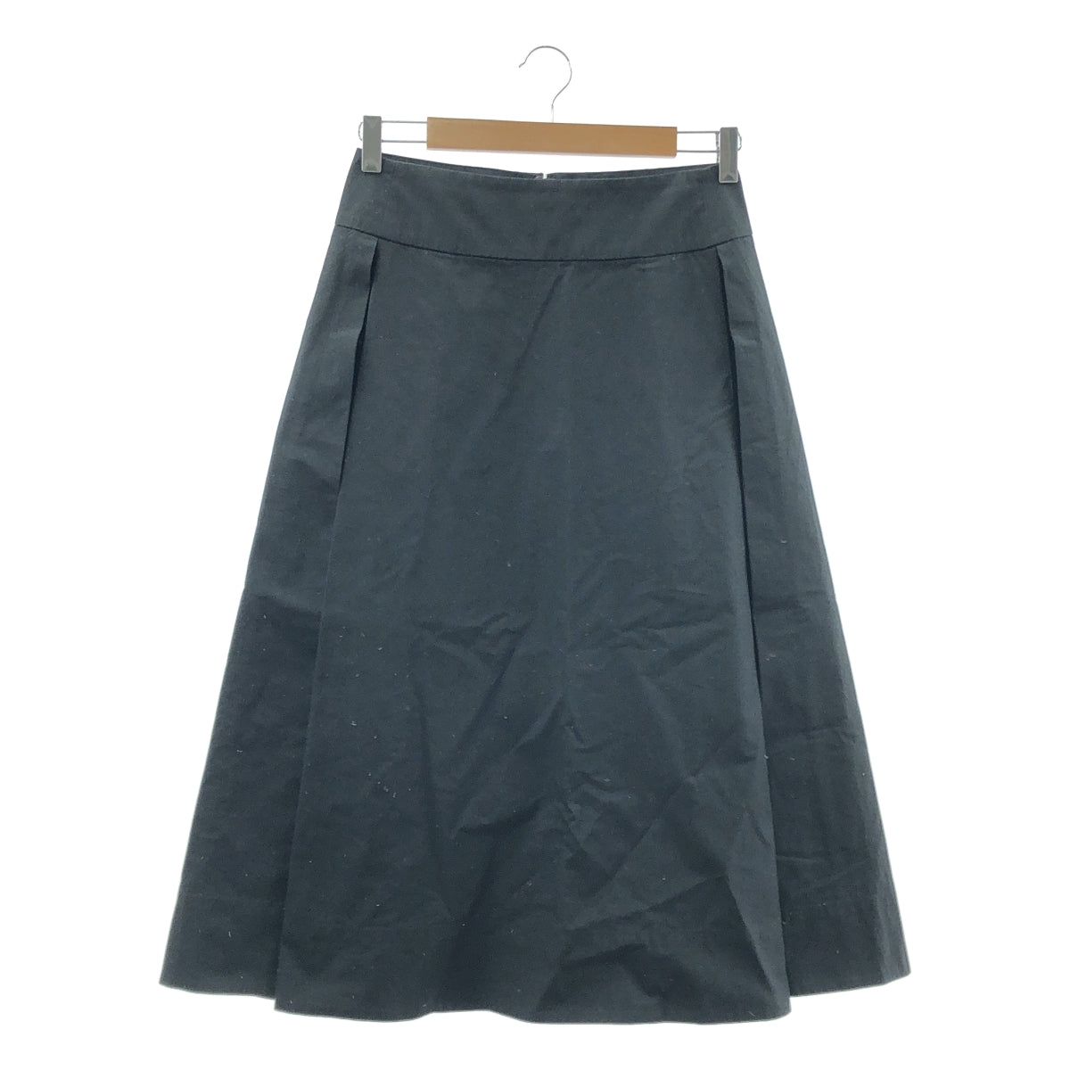 MARGARET HOWELL / マーガレットハウエル | HIGHDENSE COTTON SILK コットン シルク スカート | 1 | ブラック | レディース
