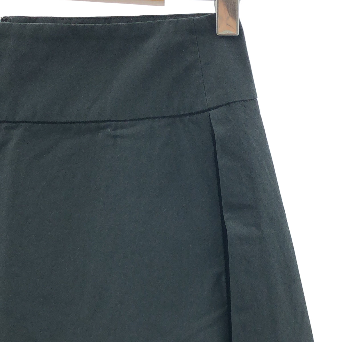 MARGARET HOWELL / マーガレットハウエル | HIGHDENSE COTTON SILK コットン シルク スカート | 1 | ブラック | レディース