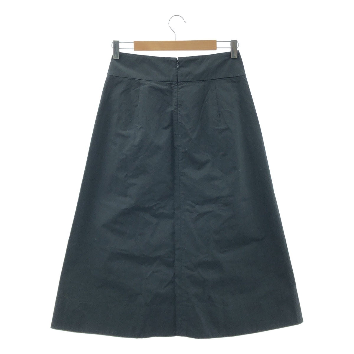 MARGARET HOWELL / マーガレットハウエル | HIGHDENSE COTTON SILK コットン シルク スカート | 1 | ブラック | レディース