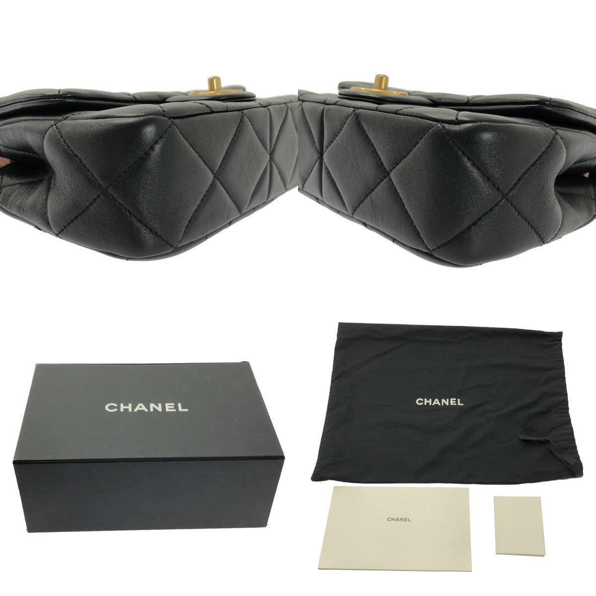 CHANEL / 샤넬 | Matrasse Pearl 코코 마크 스몰 램 스킨 체인 숄더백 / AS4861 |