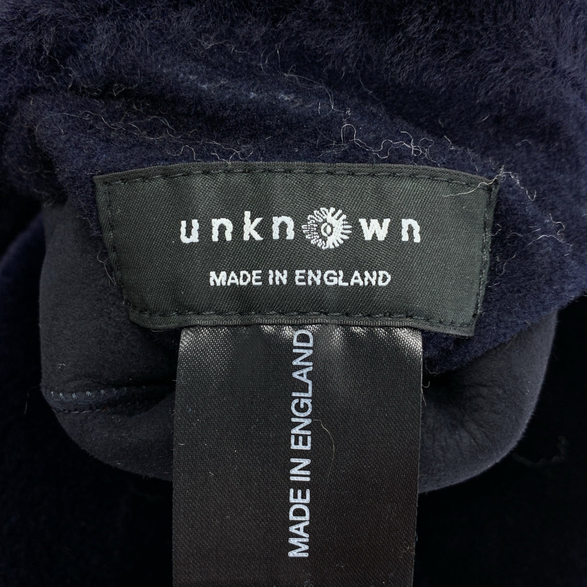 未知商品 | 雙面羊皮連帽羊毛大衣 | 8 碼 | 海軍藍 | 女款