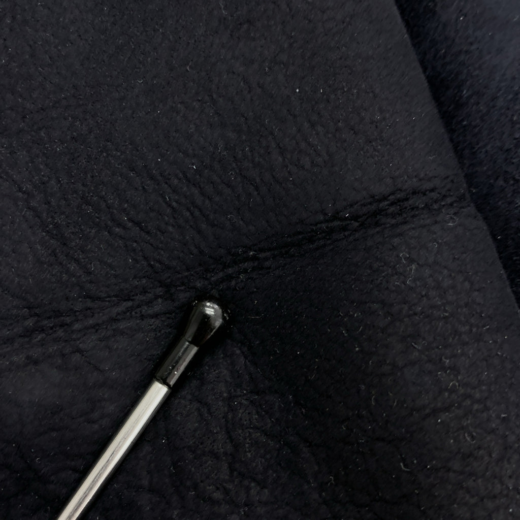 未知商品 | 雙面羊皮連帽羊毛大衣 | 8 碼 | 海軍藍 | 女款