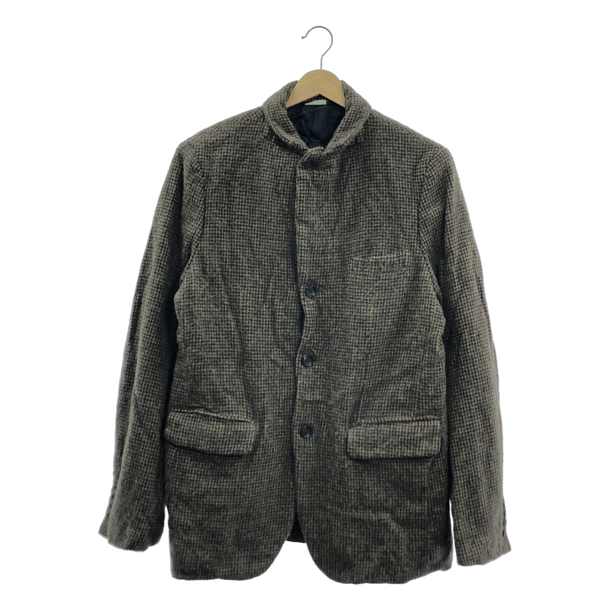 COMME des GARCONS HOMME DEUX / コムデギャルソンオムドゥ | 2024AW | ウール 縮絨 3B シングルブレスト テーラードジャケット / 総裏地 | L | ブラウン | メンズ