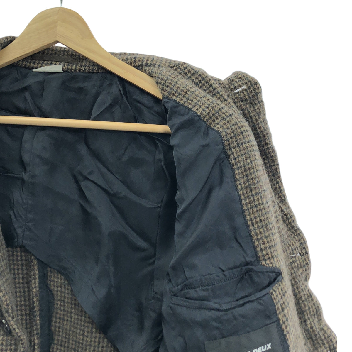 COMME des GARÇONS HOMME DEUX | 2024 秋冬 | 全襯裡羊毛 3B 單排扣修身外套 | L 碼 | 棕色 | 男款