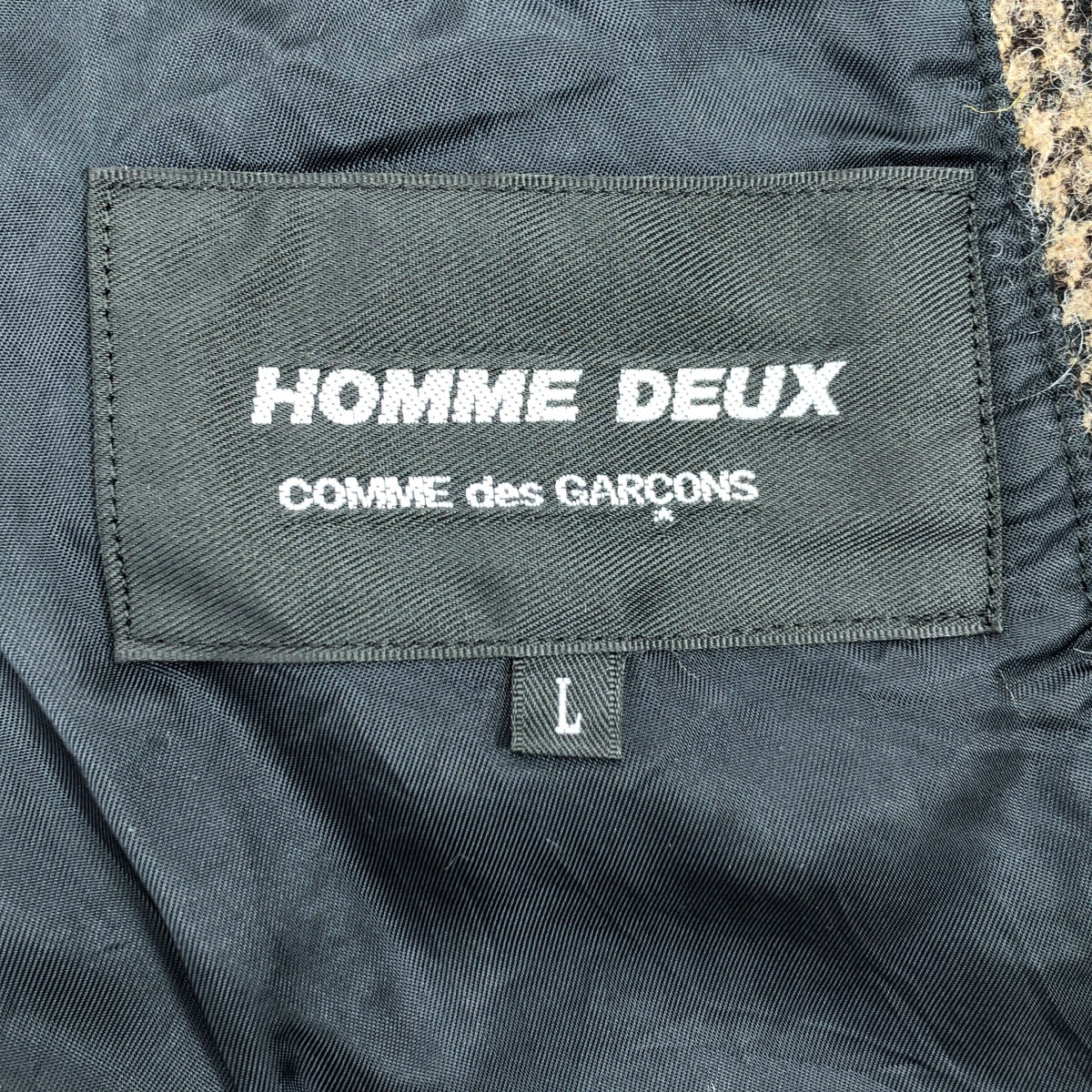 COMME des GARCONS HOMME DEUX / コムデギャルソンオムドゥ | 2024AW | ウール 縮絨 3B シングルブレスト テーラードジャケット / 総裏地 | L | ブラウン | メンズ
