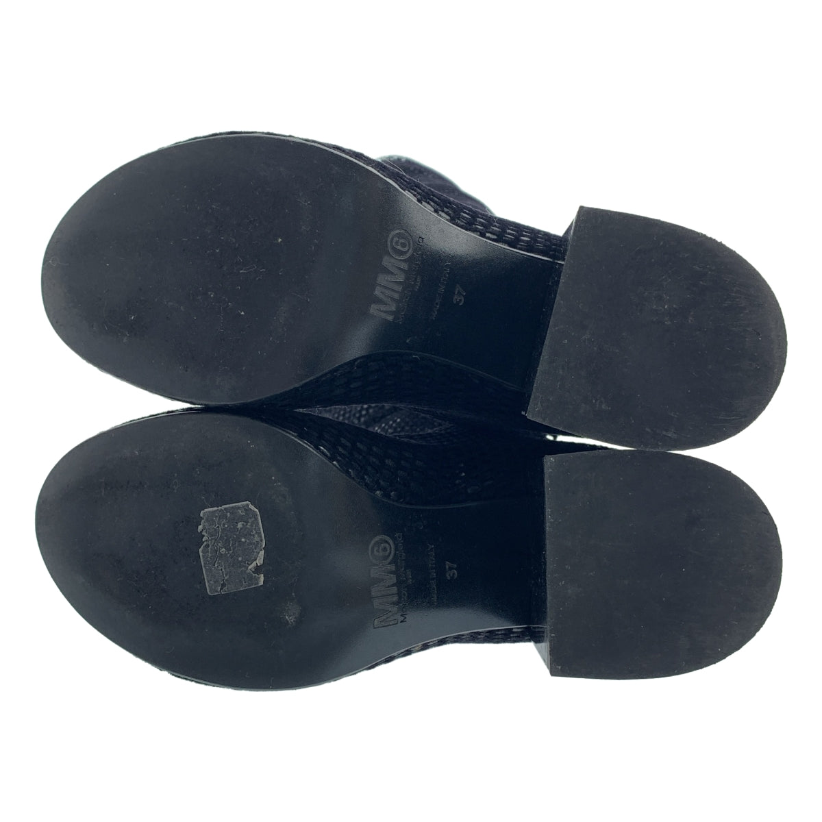 MM6 Maison Margiela / エムエムシックスメゾンマルジェラ | エコレザー メッシュ ニーハイブーツ | 37 | レディース