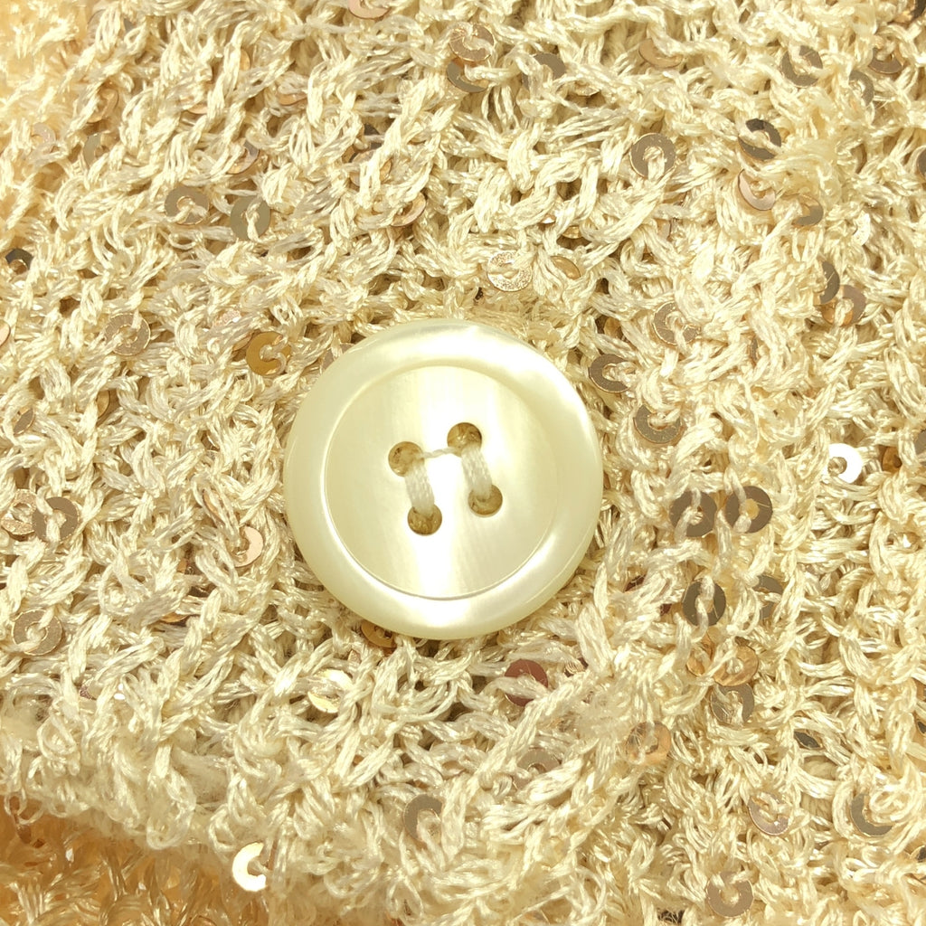 【美品】  CINOH / チノ | 2024SS | SPANGLE KNIT CARDIGAN / スパンコール ニット カーディガン | 38 | ベージュ | レディース