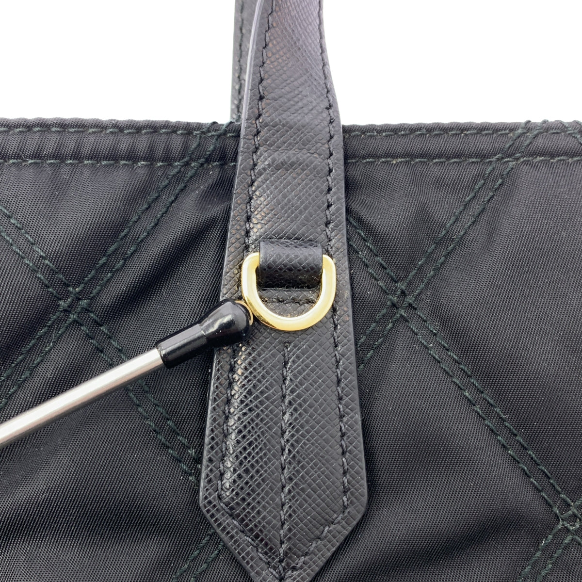 PRADA / 프라다 | 나일론 퀼팅 토트 백 | 블랙 | 여성