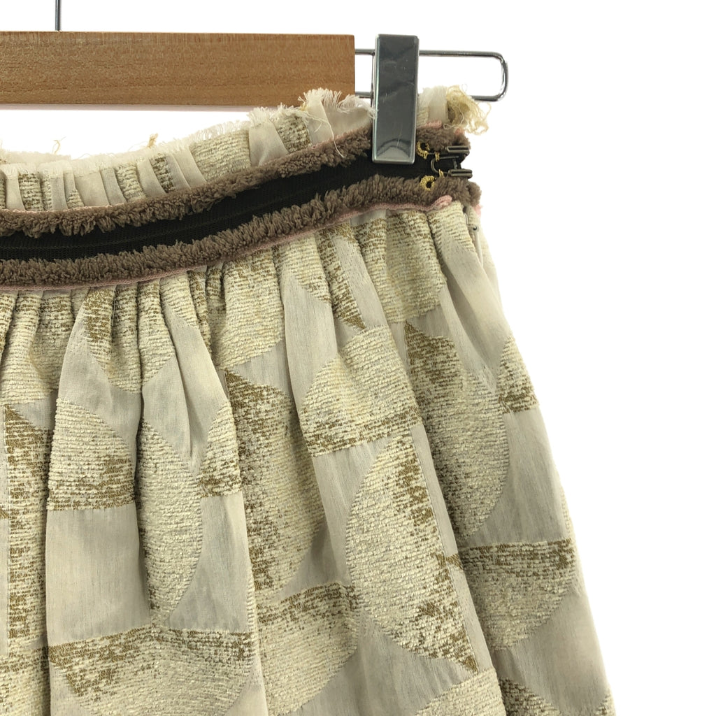 mina perhonen / 미나펠호넨 | sun bird 레이온 코튼 자가드 스커트 | F | 아이보리 | 여성