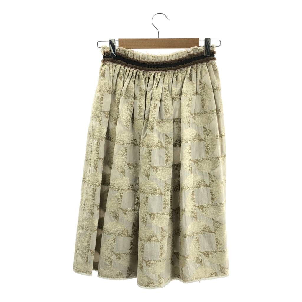 mina perhonen / 미나펠호넨 | sun bird 레이온 코튼 자가드 스커트 | F | 아이보리 | 여성