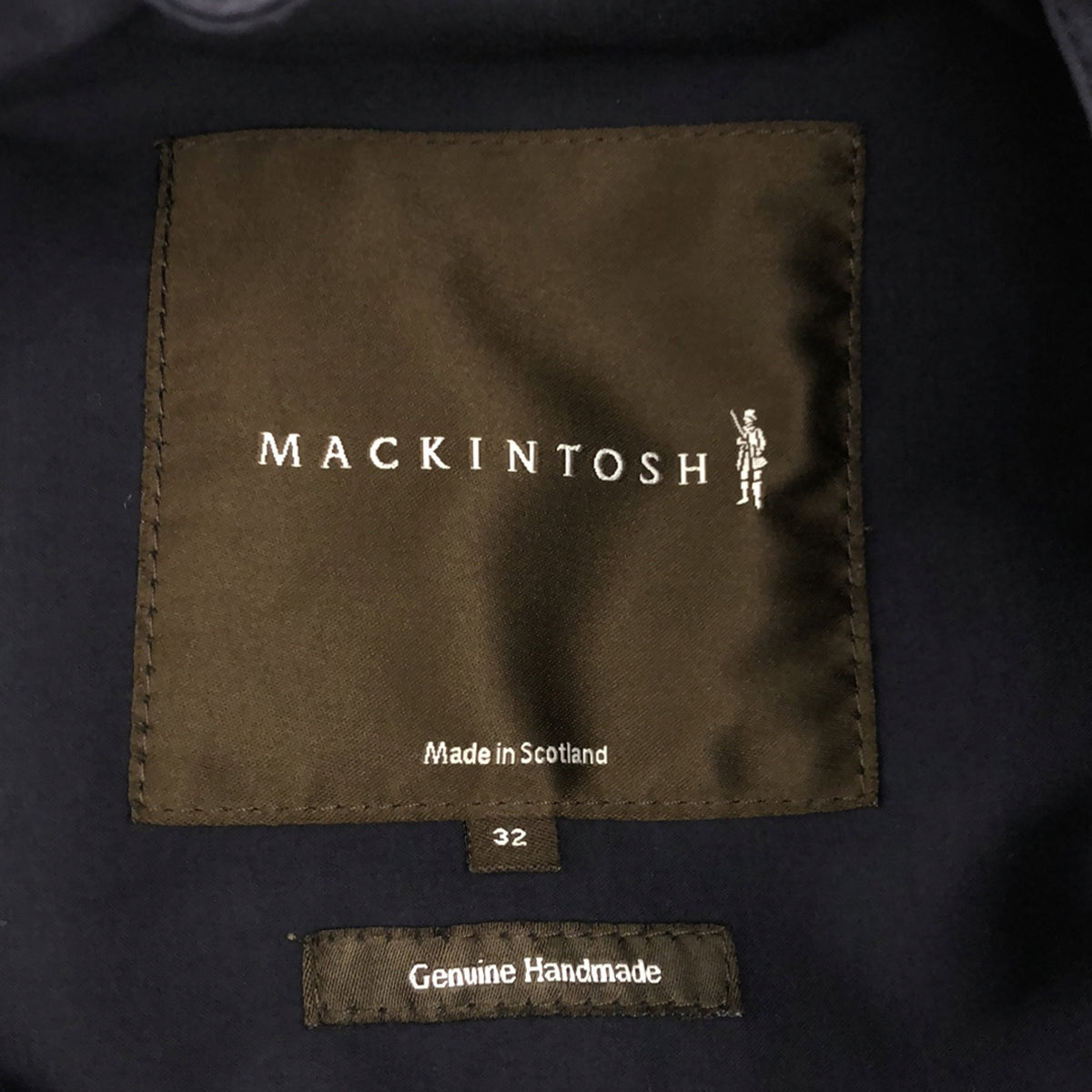 MACKINTOSH / マッキントッシュ | ゴム引きステンカラーコート | 32 | ネイビー | レディース