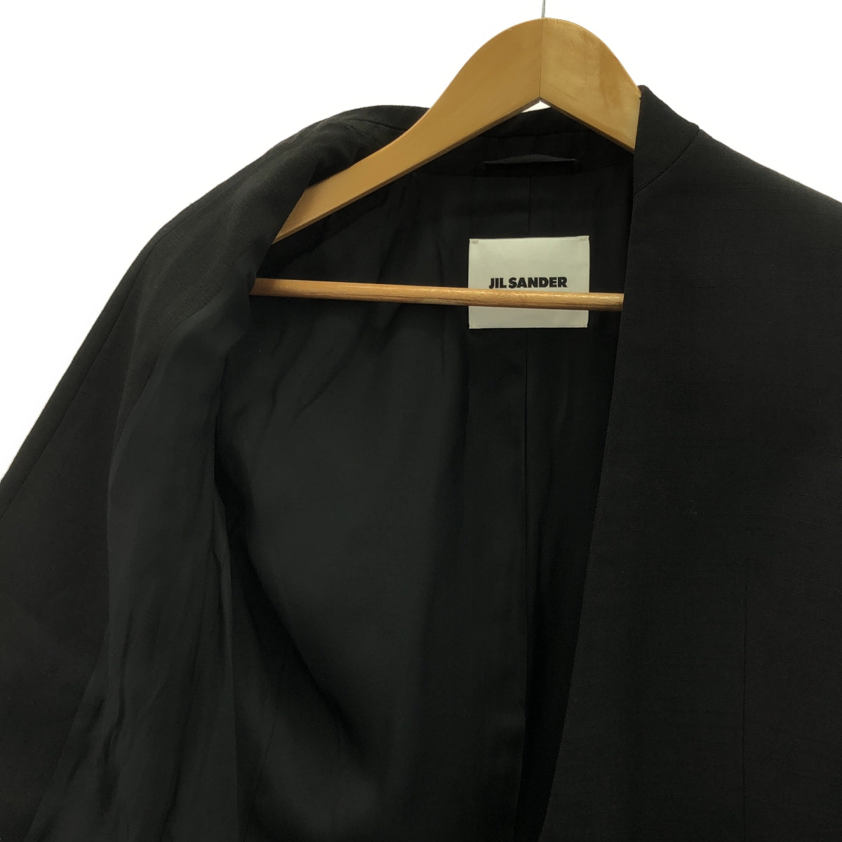 JIL SANDER | Silk blend no-collar long jacket | 32 | Women's