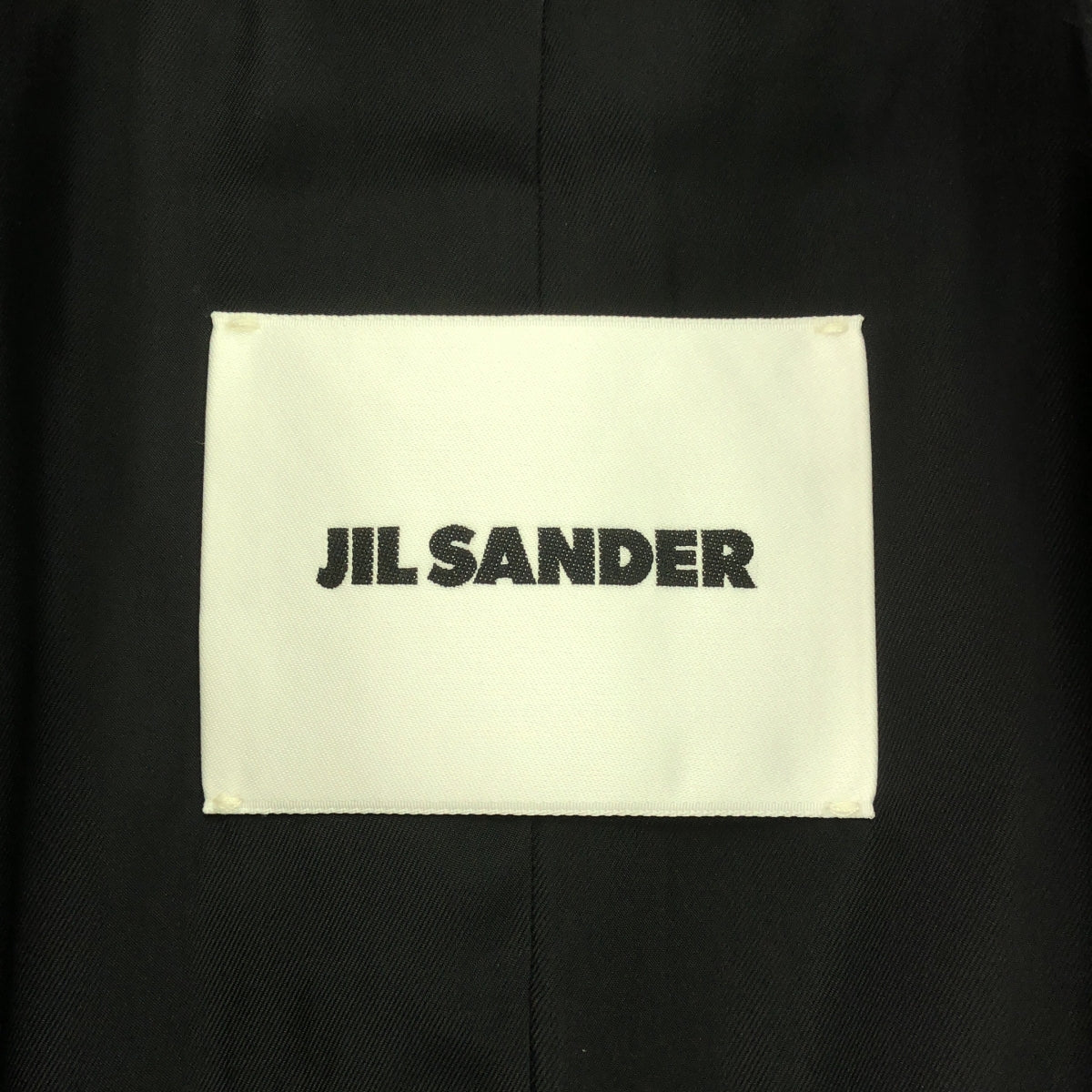 JIL SANDER / ジルサンダー | シルク混 ノーカラー ロング ジャケット | 32 | レディース