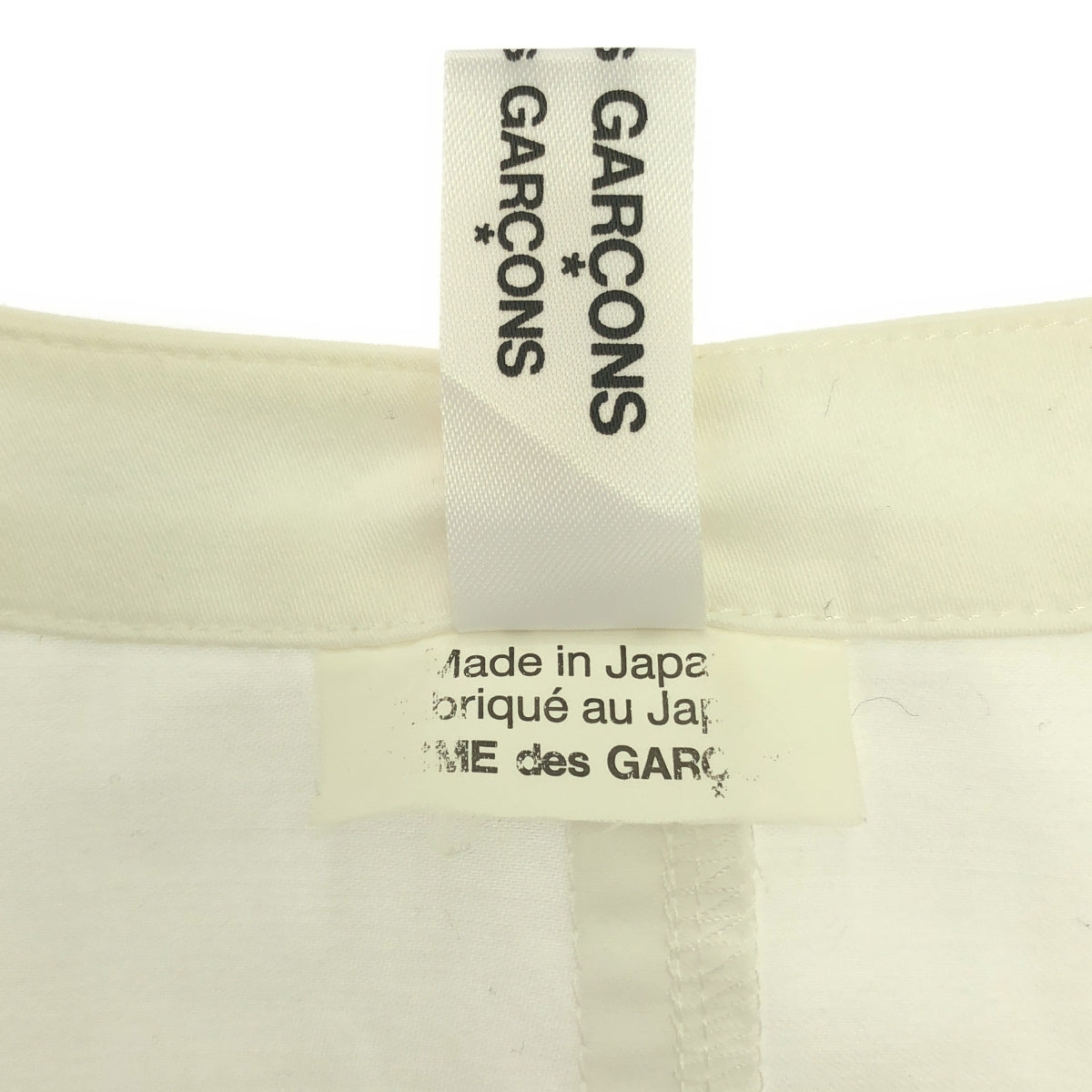 COMME des GARCONS COMME des GARCONS / Comme des | 2016秋冬 |棉質鑰匙領套頭衫襯衫 | XS |白色|女性的