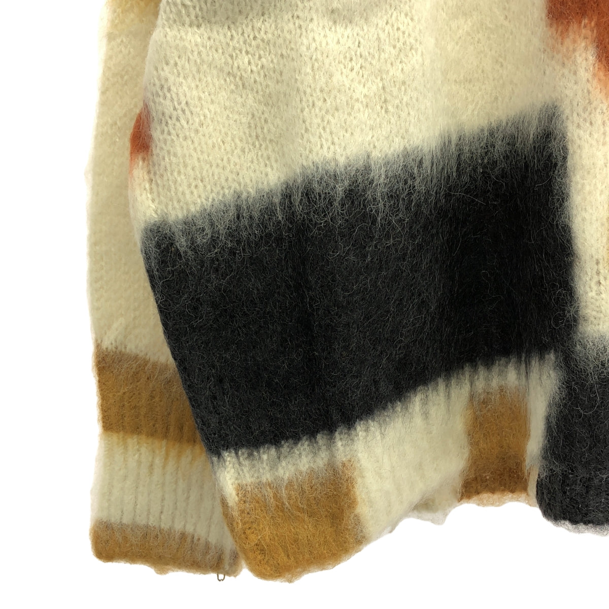 [新] Mame Kurogouchi | 2023秋冬 |摺紙染色蘇裡羊駝毛針織套頭衫 | 1 |白色 |女性的