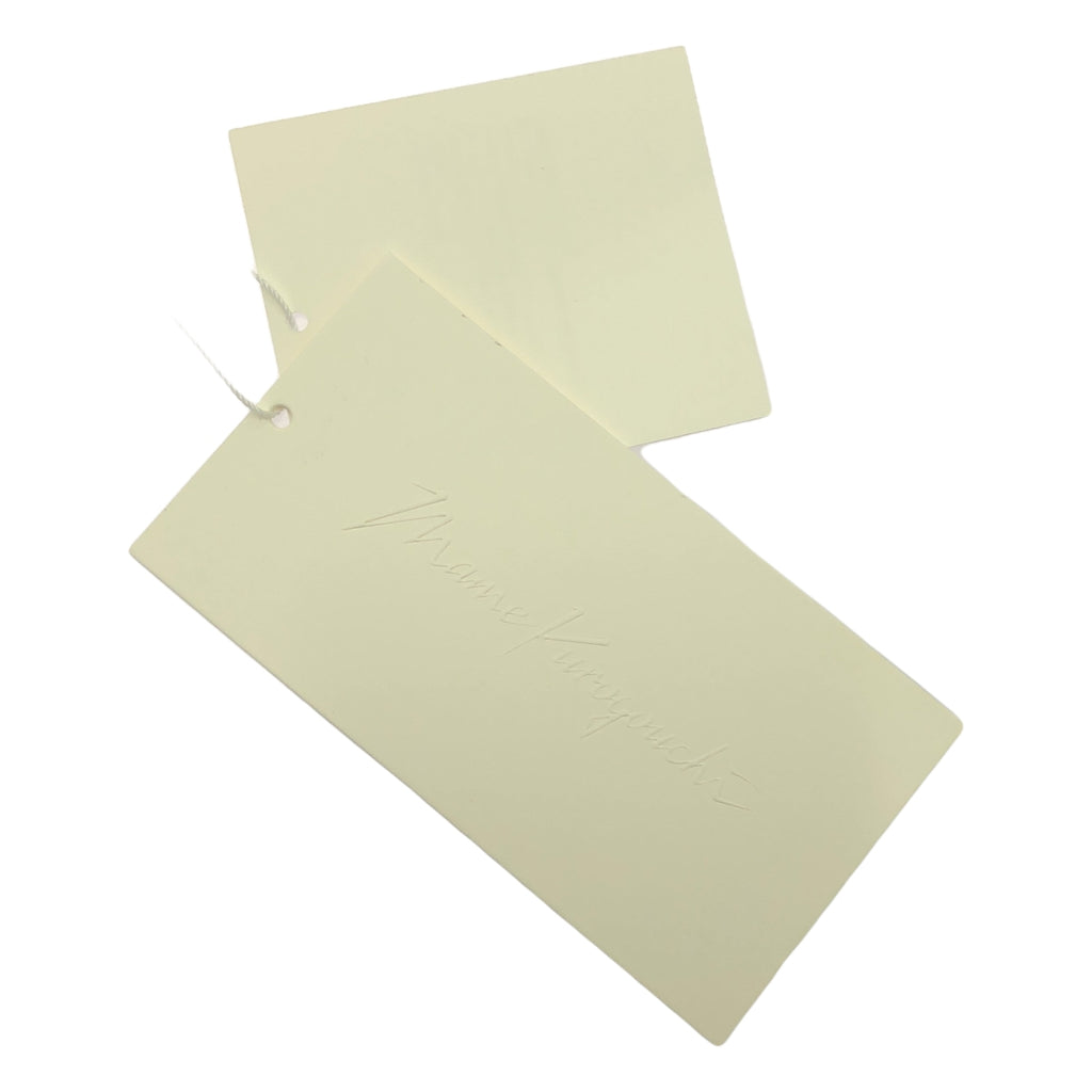 [新] Mame Kurogouchi | 2023秋冬 |摺紙染色蘇裡羊駝毛針織套頭衫 | 1 |白色 |女性的