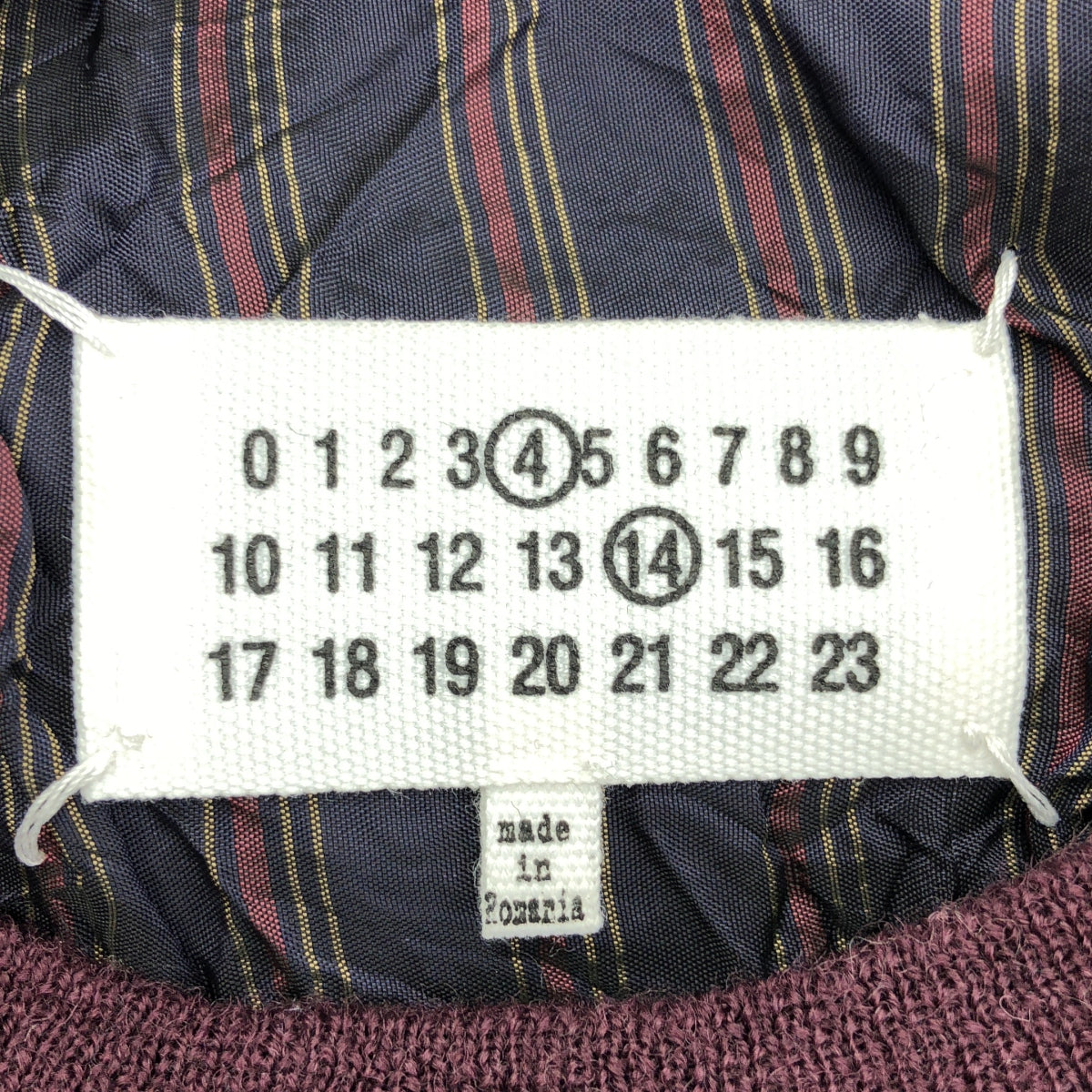Maison Margiela | 2022AW | 破洞條紋圓領毛衣 | M | 男款