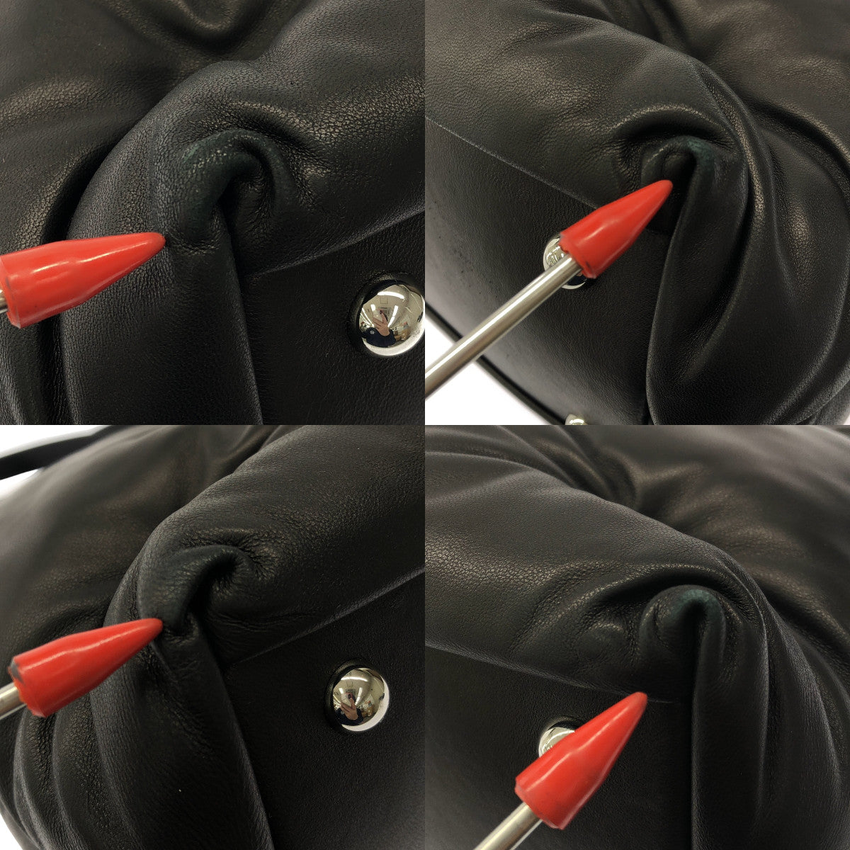 【美品】  Maison Margiela / メゾンマルジェラ | 2023AW | Glam Slam ナッパレザー トートバッグ | ブラック | レディース