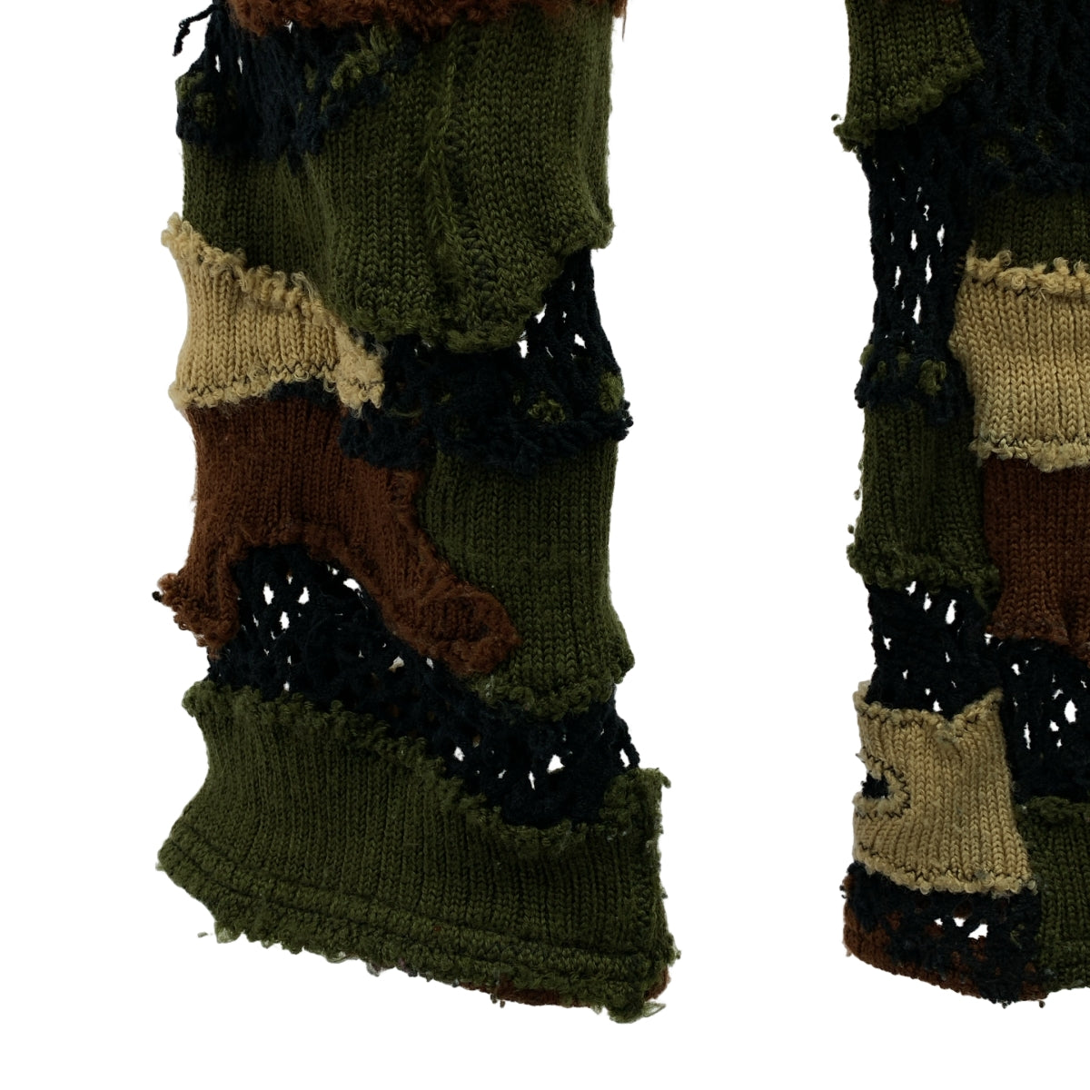 JUNYA WATANABE COMME des GARCONS / ジュンヤワタナベ | ウール ニット カモフラージュ レギンス イージー パンツ |