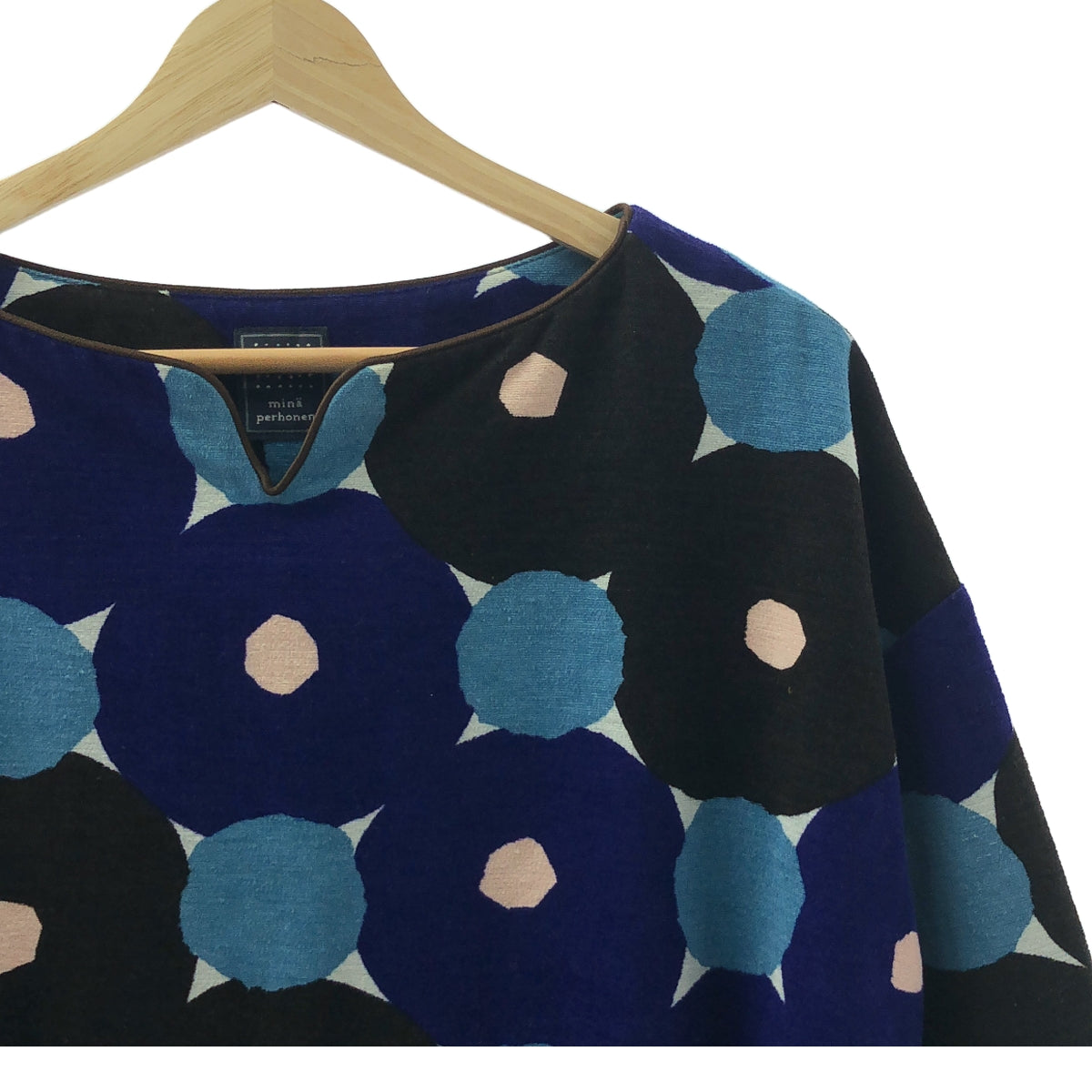 mina perhonen / ミナペルホネン | forest ring コットン フォレストリング ワンピース | 36 | ブルー | レディース