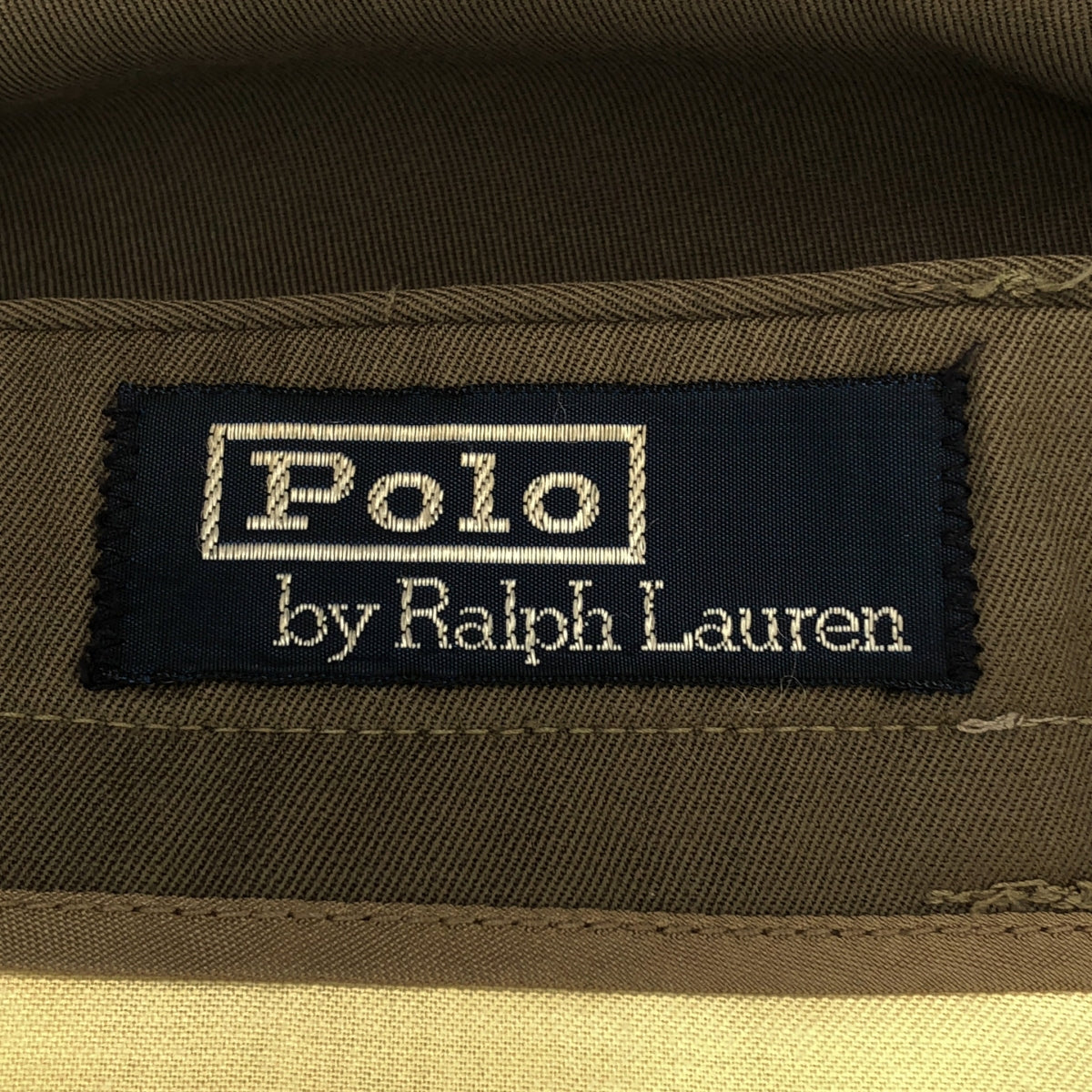 POLO RALPH LAUREN / 폴로랄프로렌 | 멜빵 버튼 턱 슬랙스 바지 | 카키 시스템 | 남성