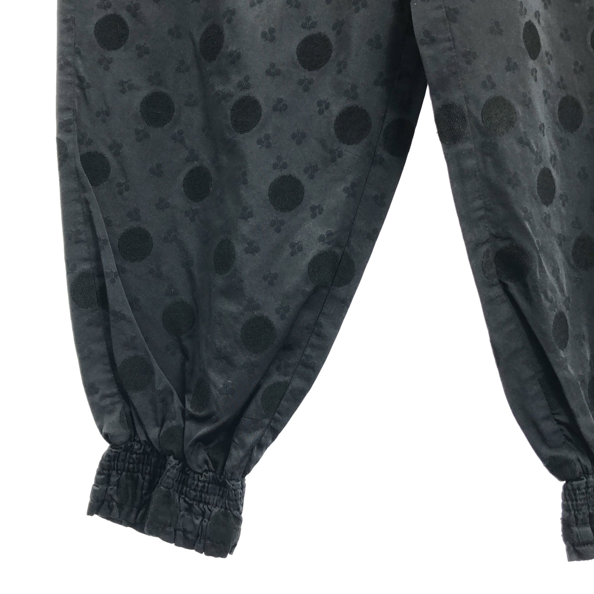 tricot COMME des GARCONS / 트리코 콤 데 갤슨 | 2019AW | 도트 개더 와이드 이지 바지 | S | 블랙 |