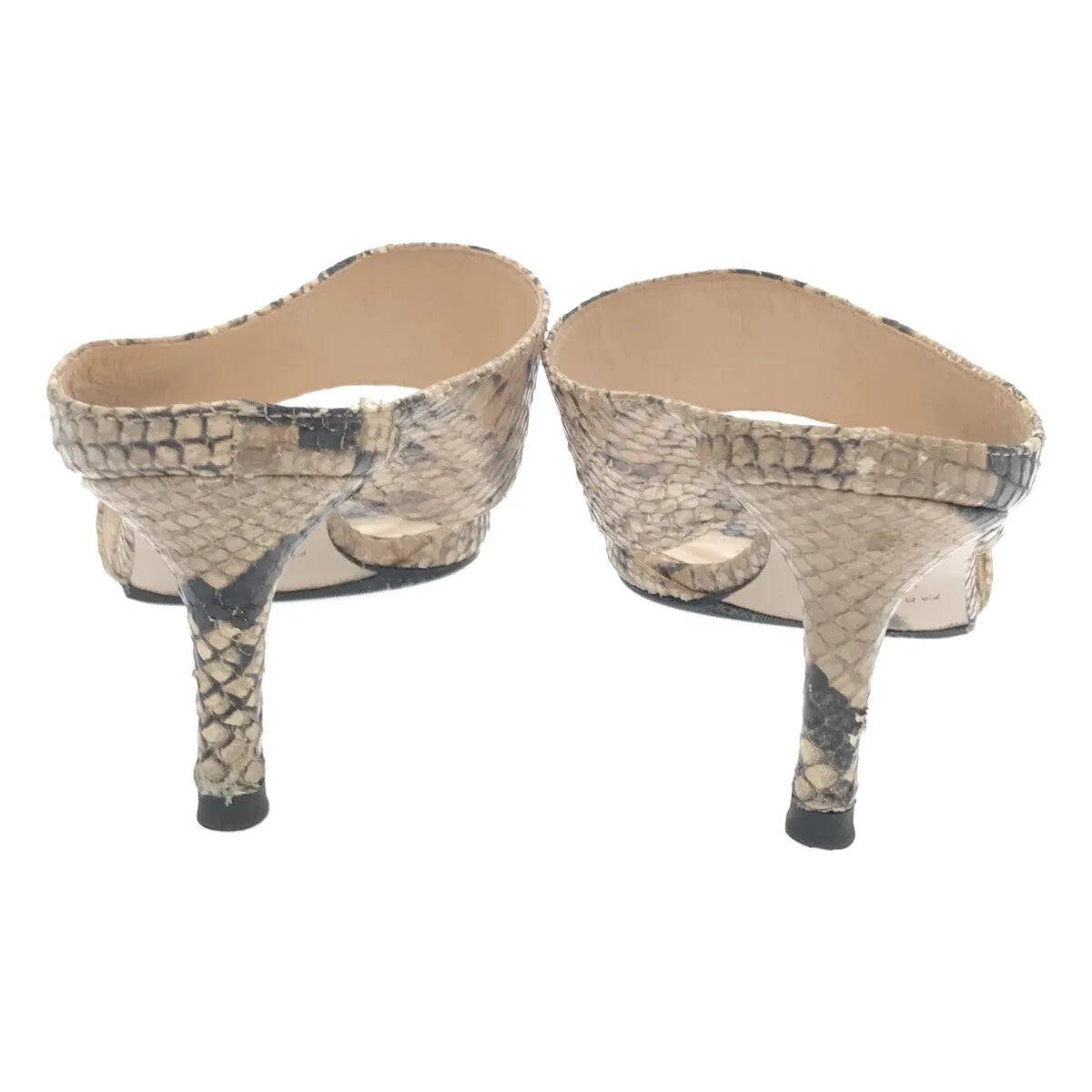 Fabio Rusconi / ファビオルスコーニ | パイソン柄 ヒール サンダル | 35 1/2 | レディース