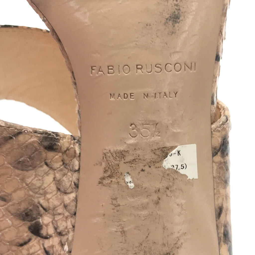 法比奧·魯斯科尼 |蟒蛇印花高跟涼鞋 | 35 1/2 |女性的