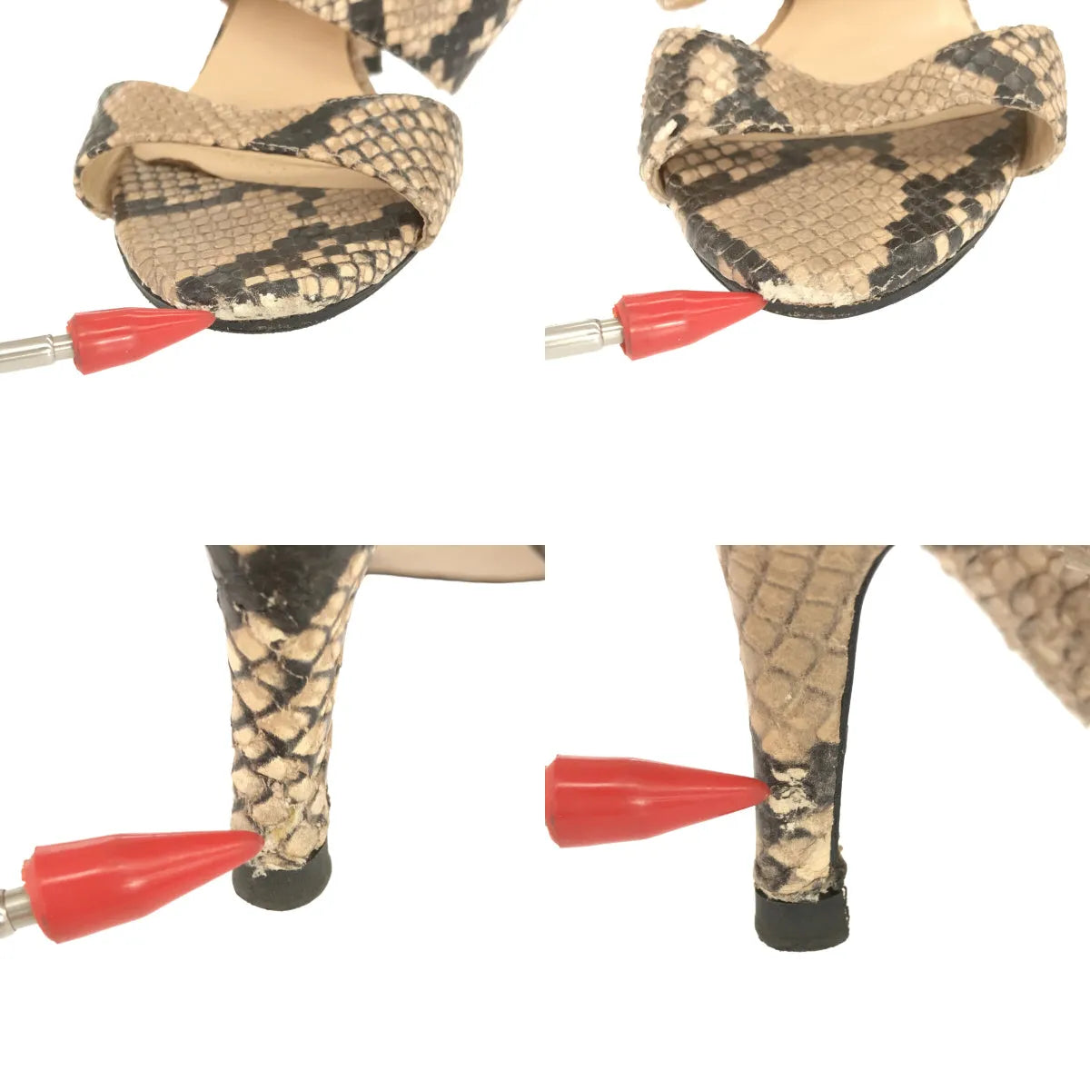 法比奧·魯斯科尼 |蟒蛇印花高跟涼鞋 | 35 1/2 |女性的