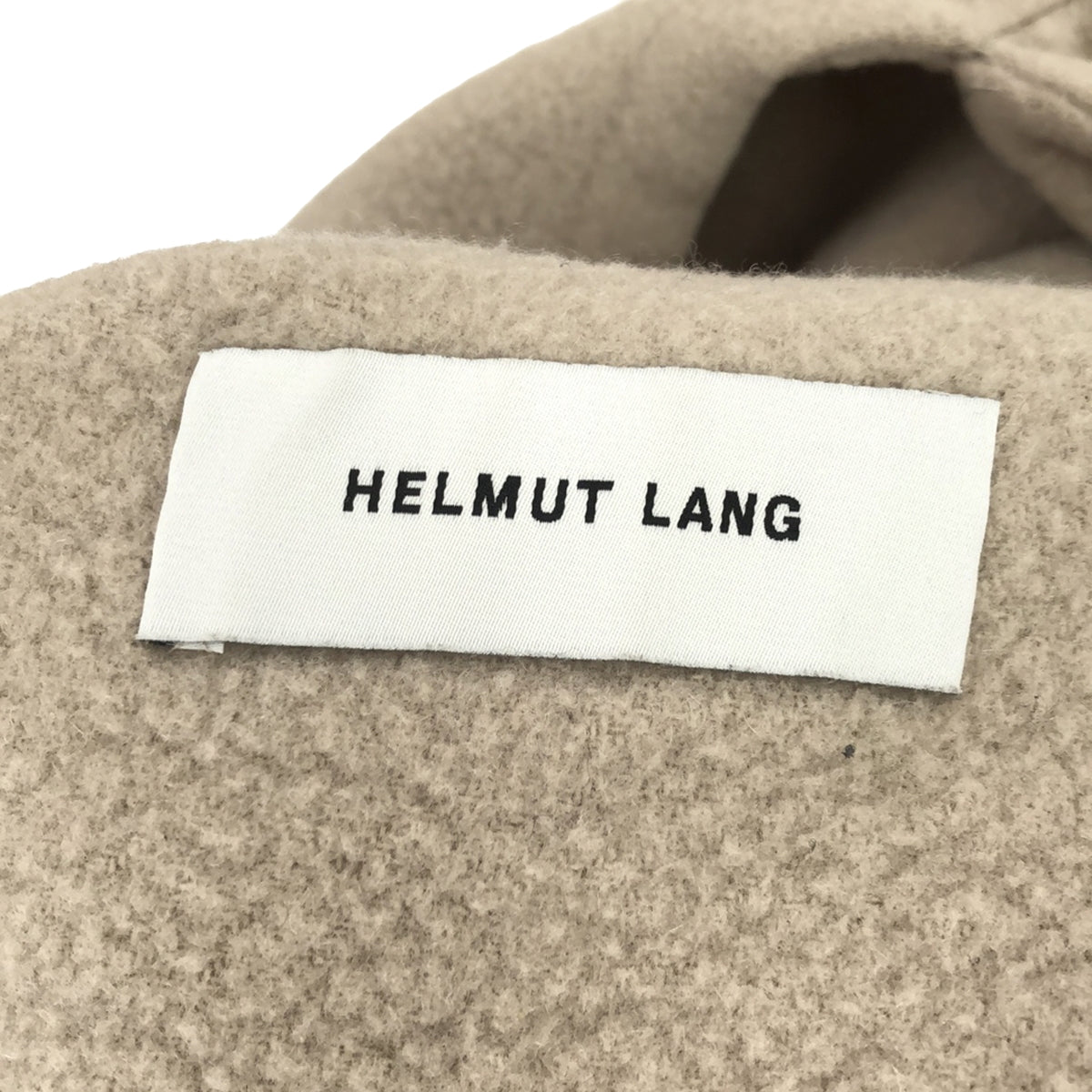 HELMUT LANG | Side slit collarless coat | M | Beige | Women's